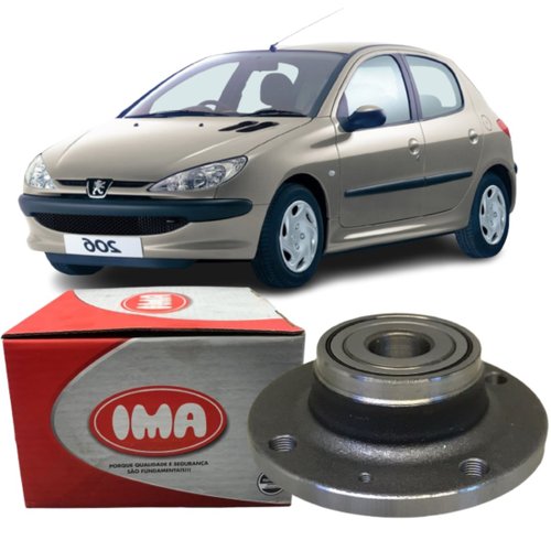 Cubo Roda Traseiro Com Rolamento Sem Abs Peugeot 206 99 A 08