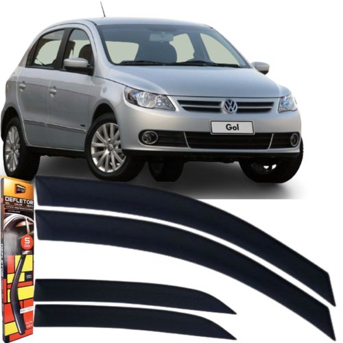 Jogo de Calhas de Chuva TG Poli Volkswagen Gol e Voyage 4 portas 2008 a 2022
