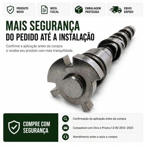 Eixo Comando Válvulas Gm Onix Prisma 1.0 8v 2012 A 2023
