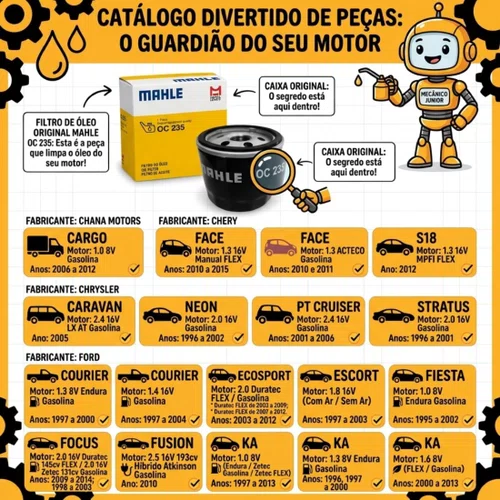 Filtro Óleo Ford Fiesta Ka Ecosport Courier Focus Original