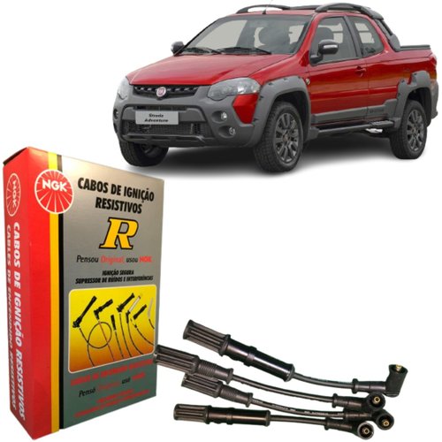 Jogo Cabo De Vela Original Ngk Fiat Motores 1.4 8v Fire Evo
