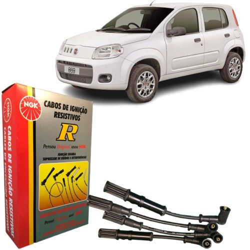 Jogo Cabo De Vela Original Ngk Fiat Motores 1.4 8v Fire Evo