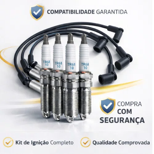Jogo Cabos E Velas Fiesta 1.0 8v Zetec Rocam 1999 A 2012 Ngk Amarelo