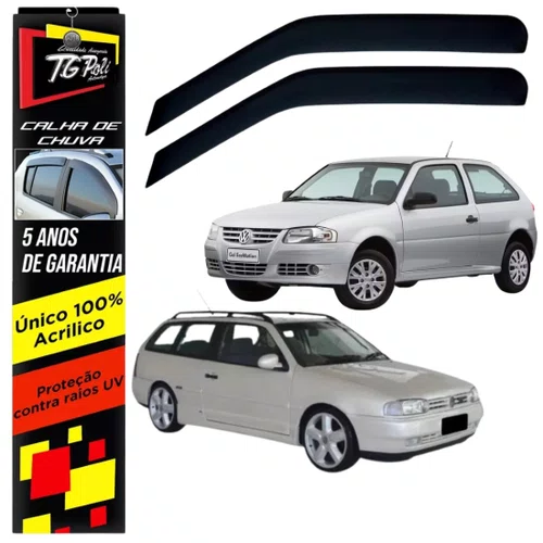 Jogo Calhas De Chuva Tg Poli Vw Gol Parati 2 Portas G2 G3 G4