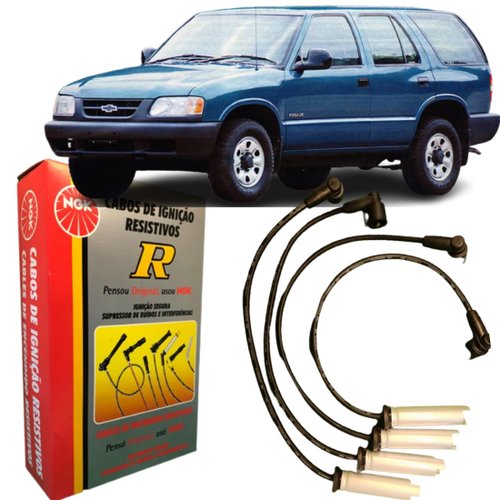 Jogo De Cabo De Vela Ngk Para Chevrolet Blazer S10 2.2 Mpfi.