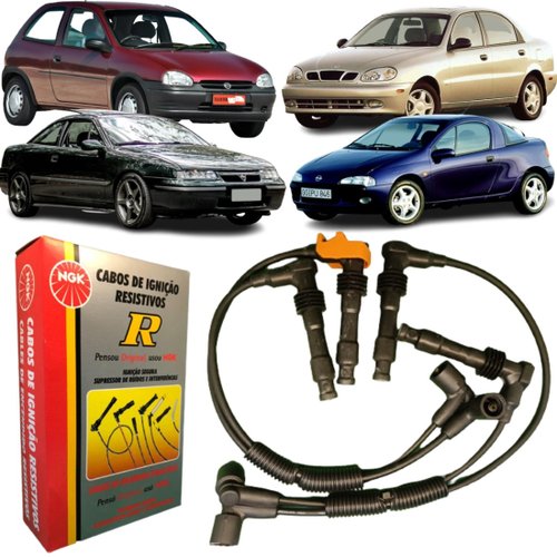 Jogo De Cabo De Vela Ngk Para Chevrolet Corsa Calibra Tigra.