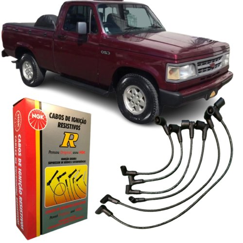 Jogo De Cabo De Vela Ngk Para Chevrolet Omega Silverado C20.