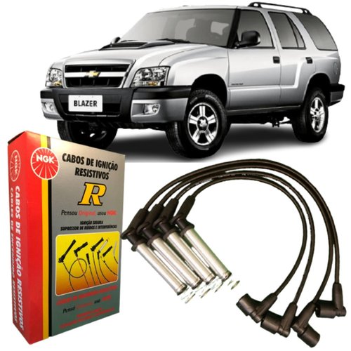 Jogo De Cabo De Vela Ngk Para Chevrolet S10 Blazer 2.4.