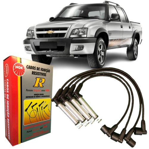 Jogo De Cabo De Vela Ngk Para Chevrolet S10 Blazer 2.4.