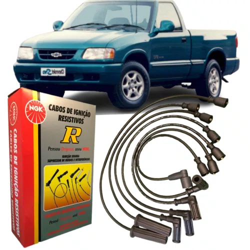 Jogo De Cabo De Vela Ngk Para Chevrolet S10 Blazer 4.3.