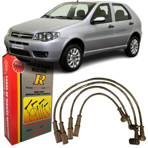 Jogo De Cabo De Vela Ngk Para Fiat Palio Punto Uno Idea.