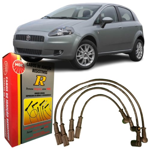 Jogo De Cabo De Vela Ngk Para Fiat Palio Punto Uno Idea.