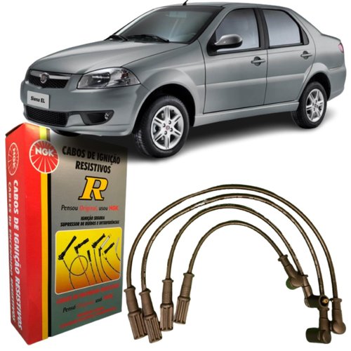 Jogo De Cabo De Vela Ngk Para Fiat Palio Punto Uno Idea.