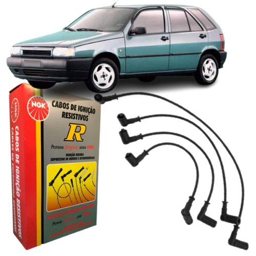 Jogo De Cabo De Vela Ngk Para Fiat Tipo Uno Fiorino.