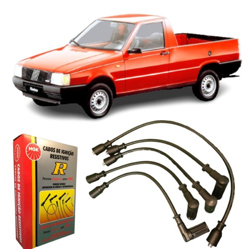 Jogo De Cabo De Vela Ngk Para Fiat Uno Elba Fiorino.