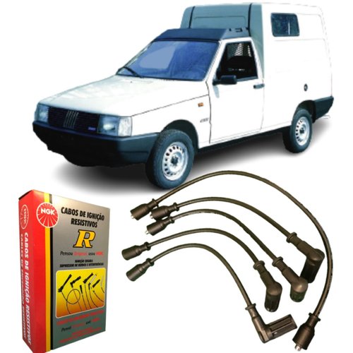 Jogo De Cabo De Vela Ngk Para Fiat Uno Elba Fiorino.