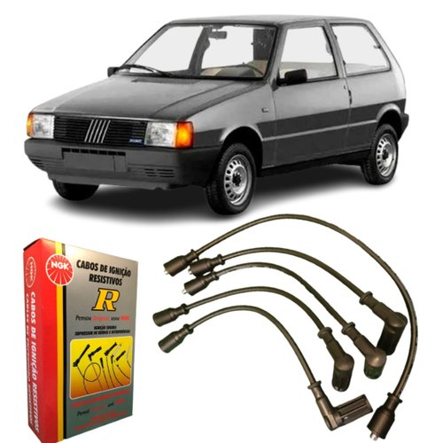 Jogo De Cabo De Vela Ngk Para Fiat Uno Elba Fiorino.