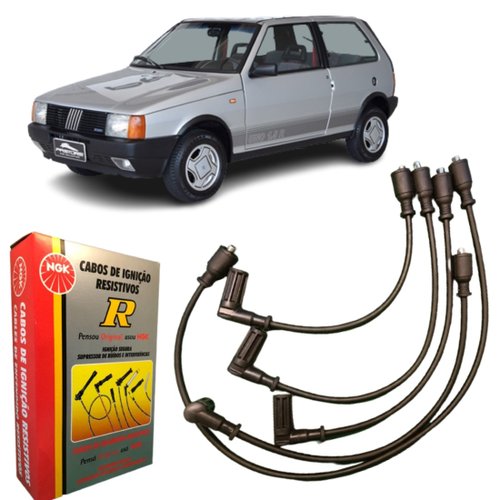 Jogo De Cabo De Vela Ngk Para Fiat Uno Elba Premio.