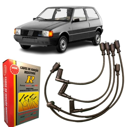 Jogo De Cabo De Vela Ngk Para Fiat Uno Elba Premio.