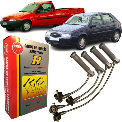 Jogo De Cabo De Vela Ngk Para Ford Courier Fiesta 1.4 16v.