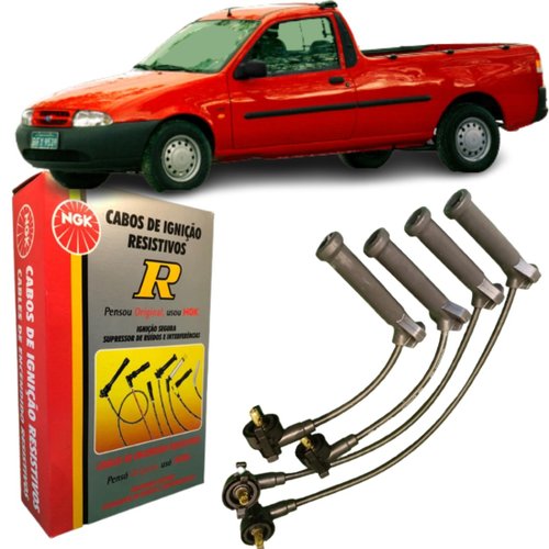 Jogo De Cabo De Vela Ngk Para Ford Courier Fiesta 1.4 16v.