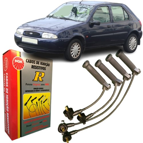 Jogo De Cabo De Vela Ngk Para Ford Courier Fiesta 1.4 16v.