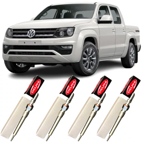 Jogo de Velas Aquecedoras Original Delphi Vw Amarok 2.0 TDI