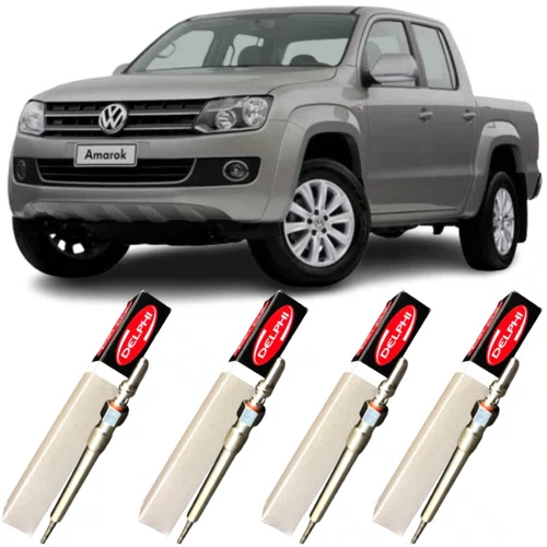 Jogo de Velas Aquecedoras Original Delphi Vw Amarok 2.0 TDI