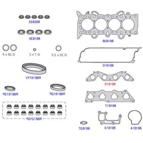 Jogo Junta Motor Completo Honda Civic 1.7 16v 2001 A 2006
