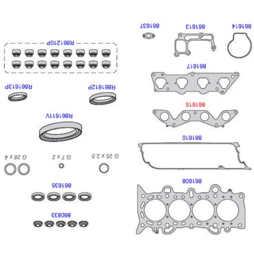 Jogo Junta Motor Completo Honda Civic 1.7 16v 2001 A 2006
