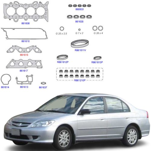 Jogo Junta Motor Completo Honda Civic 1.7 16v 2001 A 2006
