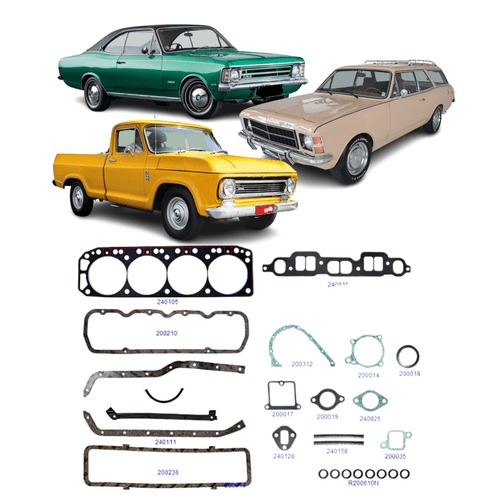 Jogo junta Motor Completo Taranto Chevrolet Opala Caravan C10 2.5 1973 a 1992