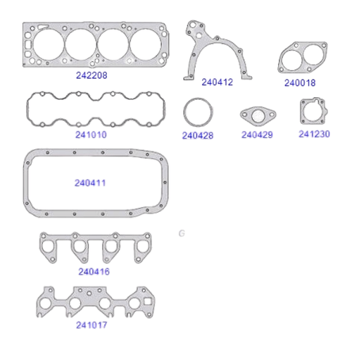 Jogo Junta Motor Completo Taranto Ford Courier Fiesta 1.4 16v Zetec 1997 a 2000