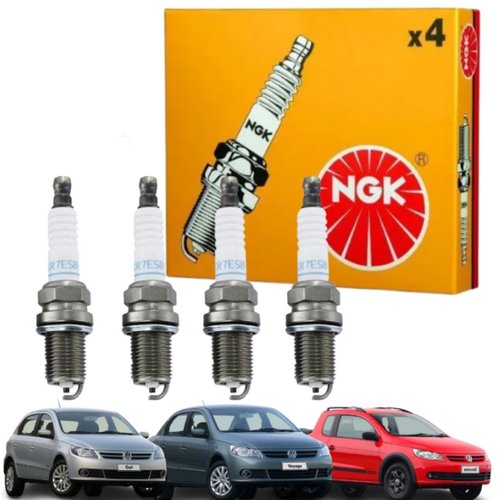 Jogo Vela Ignição Ngk Volkswagen Fox Polo Gol Saveiro Voyage motor EA111