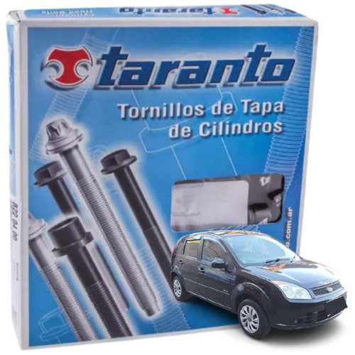 Kit Parafuso De Cabeçote Taranto Ford Ecosport Courier Fiesta Ka motor 1.0 8v 1.6 8v Zetec Rocam
