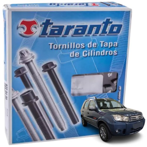 Kit Parafuso De Cabeçote Taranto Ford Ecosport Courier Fiesta Ka motor 1.0 8v 1.6 8v Zetec Rocam