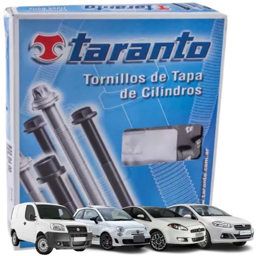 Kit Parafuso De Cabeçote Taranto Fiat 500 Abarth Doblo Bravo Linea Siena motor 1.4 16v T-Jet