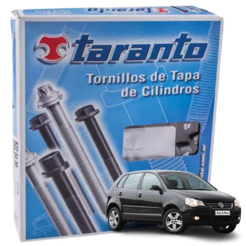 Kit Parafuso De Cabeçote Taranto Volkswagen Polo Spacefox Saveiro Voyage 1.6 8v 2005 a 2014