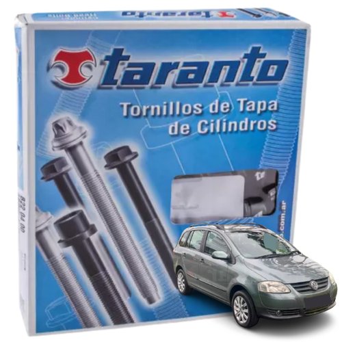 Kit Parafuso De Cabeçote Taranto Volkswagen Polo Spacefox Saveiro Voyage 1.6 8v 2005 a 2014