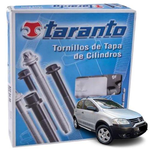 Kit Parafuso De Cabeçote Taranto Volkswagen Polo Spacefox Saveiro Voyage 1.6 8v 2005 a 2014