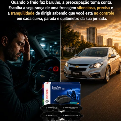 Jogo Pastilha Freio Traseiro Cruze 1.8 16v 2011 Bosch