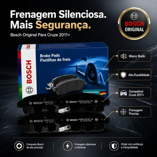 Jogo Pastilha Freio Traseiro Cruze 1.8 16v 2011 Bosch