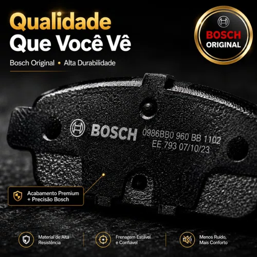 Jogo Pastilha Freio Traseiro Cruze 1.8 16v 2011 Bosch
