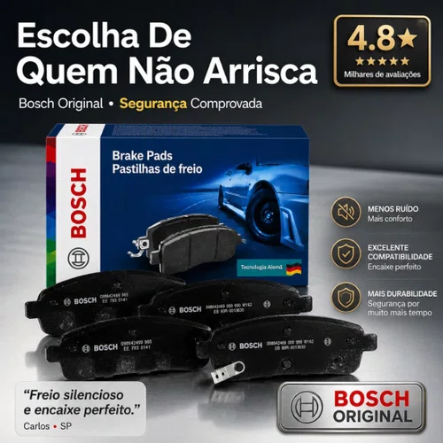 Jogo Pastilha Freio Traseiro Cruze 1.8 16v 2011 Bosch