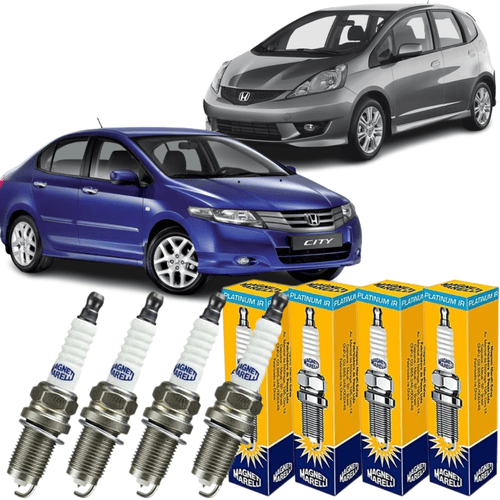 Jogo Vela Ignição Magneti Marelli Honda Fit City 1.5 16v 2009 a 2014