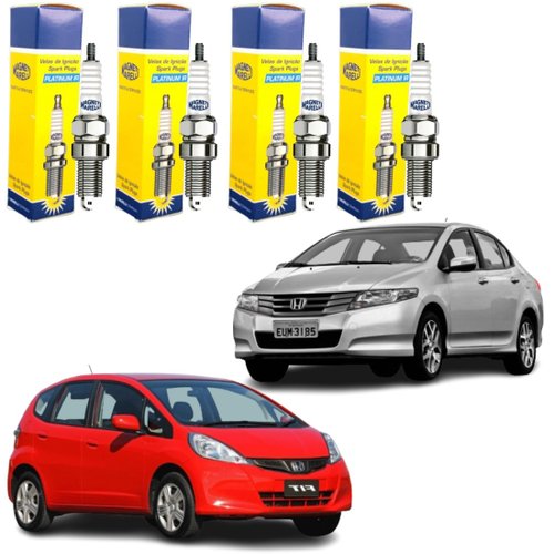 Jogo Vela Ignição Magneti Marelli Honda Fit City 1.5 16v 2009 a 2014