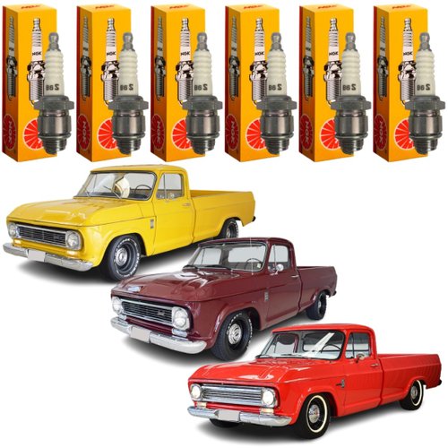 Jogo Vela Ignição original Ngk Chevrolet C-10 C-14 C-15 motor 261 6cil 1964 a 1974