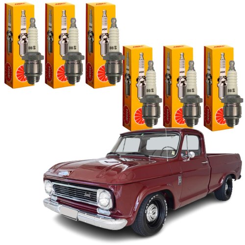 Jogo Vela Ignição original Ngk Chevrolet C-10 C-14 C-15 motor 261 6cil 1964 a 1974