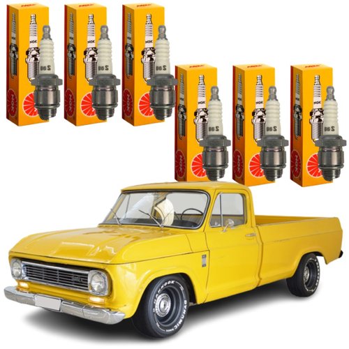 Jogo Vela Ignição original Ngk Chevrolet C-10 C-14 C-15 motor 261 6cil 1964 a 1974