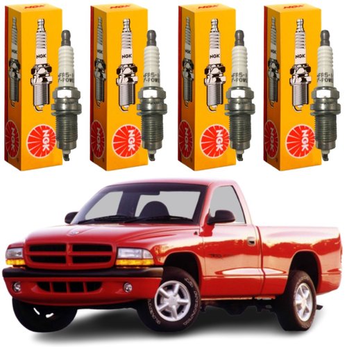 Jogo Vela Ignição original Ngk Dodge Dakota 2.5 1996 a 2003